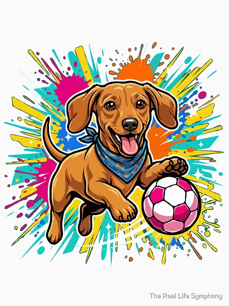 Dachshund Soccer Dog – Cute Football Puppy Gift for Dog Lovers by The Real Life Symphony