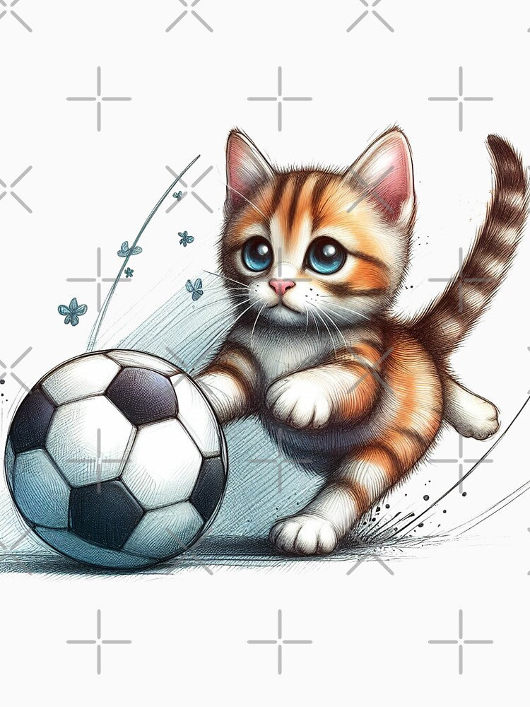Football and Cat by VANWANSHOP