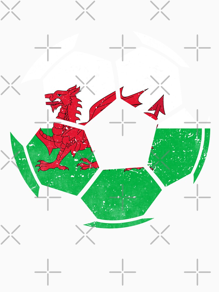 Wales Soccer Ball Flag Jersey Welsh Football Fan by EIMgraphic