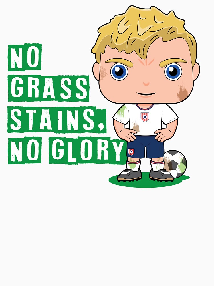 No Grass Stains, No Glory - boys soccer design by essjaydesigns