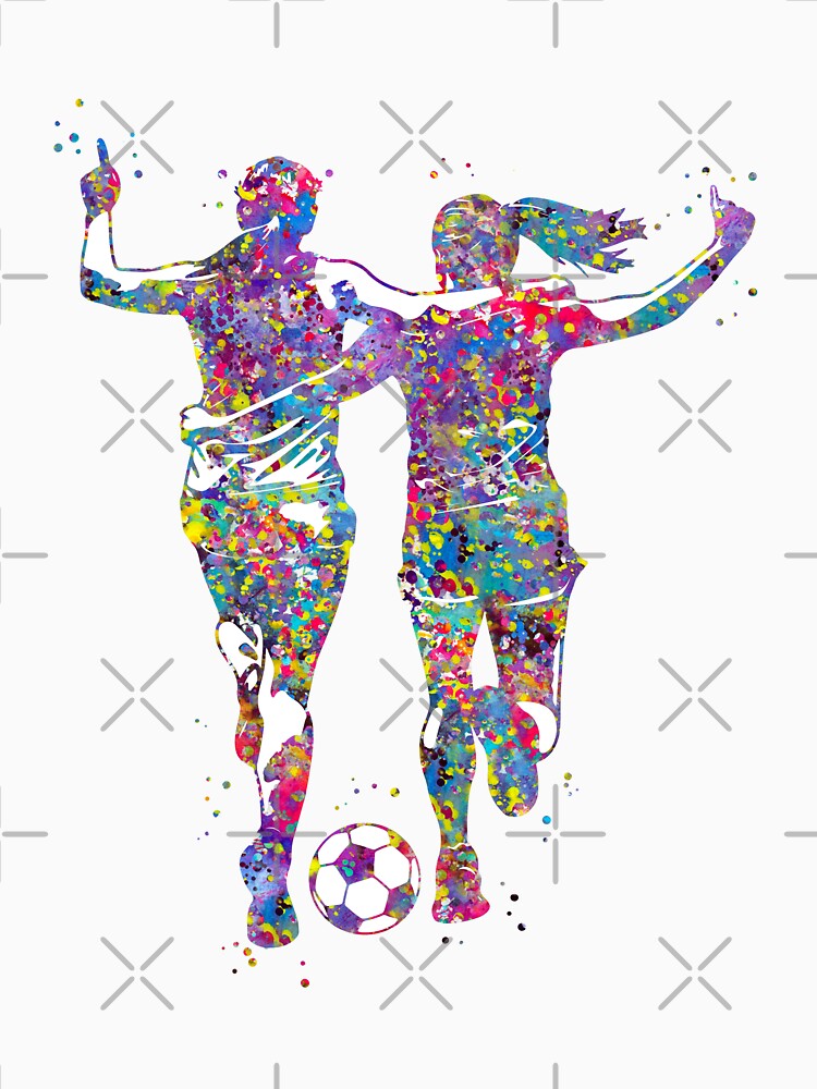 Soccer Player Girls by Rosaliartbook