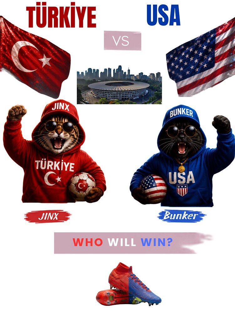 Türkiye vs USA Soccer Match Jinx Bunker by nexargraphics
