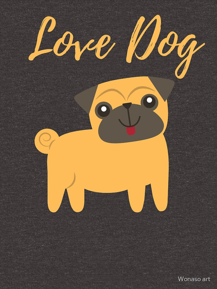Love Dog Graphic T-Shirts,Love Dog Mask-Stickers & Magnets Essential T-Shirt by Wonaso art