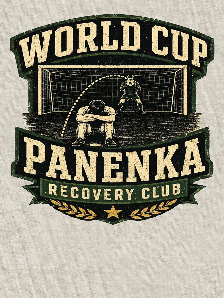 World Cup Panenka Recovery Club Soccer Tee by POD DYNASTY | Original Print On Demand T-Shirt Graphics