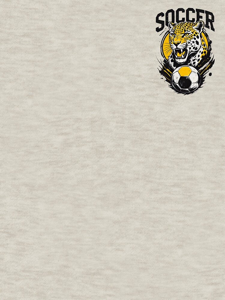 Vintage Roaring Jaguar Soccer - Bold Leopard Football Mascot Art by Structure-Blue
