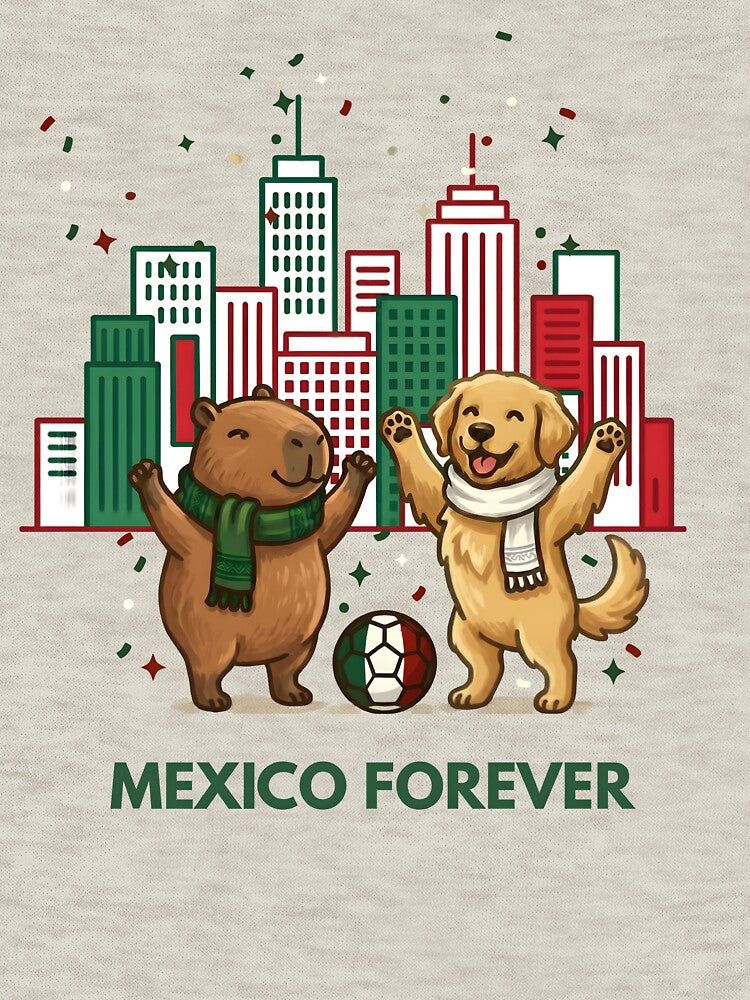Mexico Fun Vibes Capybara And Dog City Skyline by laughingshirts