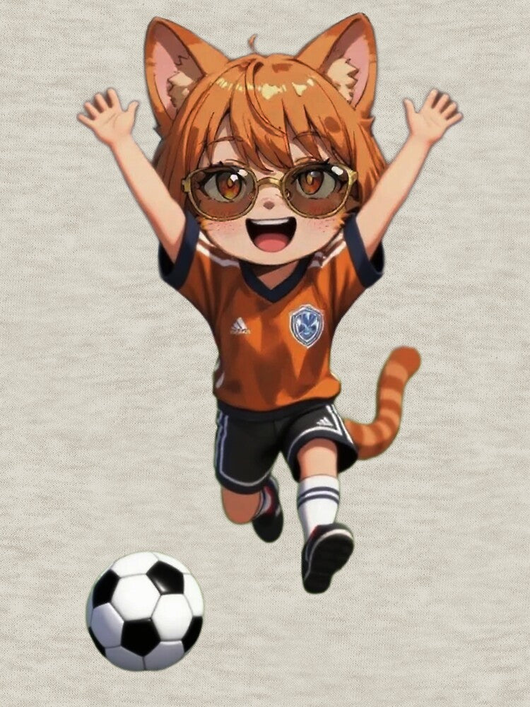 Cute Chibi Fox Soccer Player Celebrating by BLUESKY11a