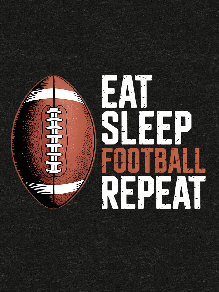 Eat Sleep Football Repeat Youth by HellD3vil-Art
