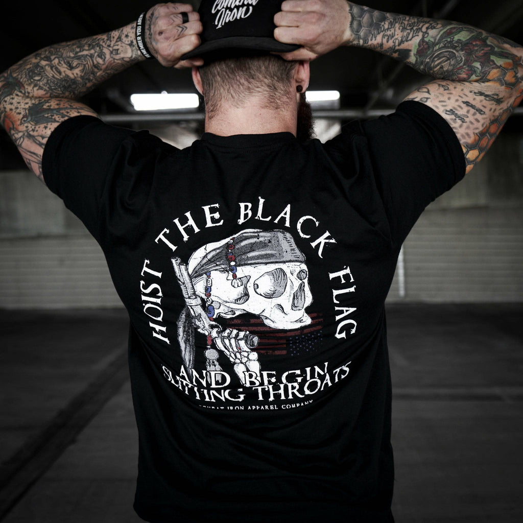 Hoist The Black Flag And Begin Slitting Throats Men's T-Shirt Hoodie, Sweatshirt | CoreVibeTees.com (Image 3)