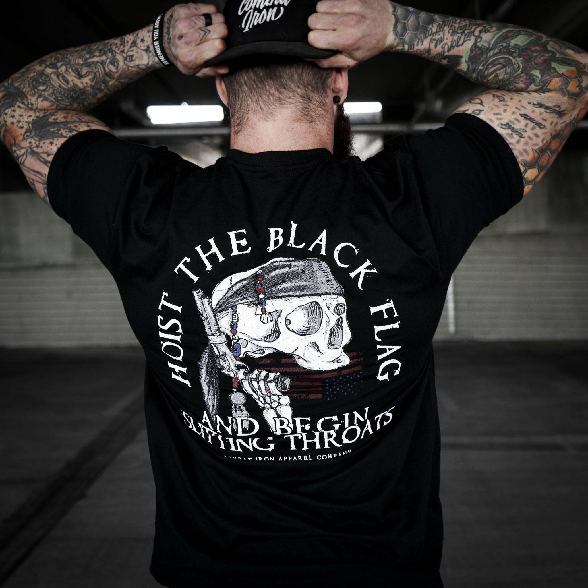 Hoist The Black Flag And Begin Slitting Throats Men's T-Shirt Hoodie, Sweatshirt | CoreVibeTees.com (Image 3)