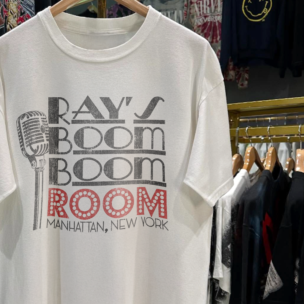 90s BOOM BOOM ROOM, NY RARE WASHED WHITE T-SHIRT Hoodie, Sweatshirt | CoreVibeTees.com (Image 2)