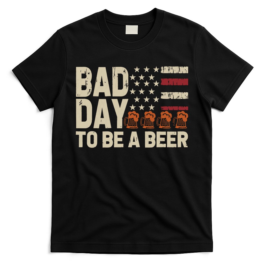 Retro Bad Day To Be Beer Usa Flag Beer 4th Of July T-Shirt Hoodie, Sweatshirt | CoreVibeTees.com