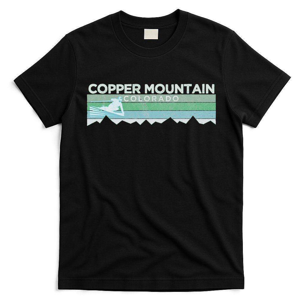 Retro Copper Mountain Colorado Distressed Skiing T-Shirt Hoodie, Sweatshirt | CoreVibeTees.com