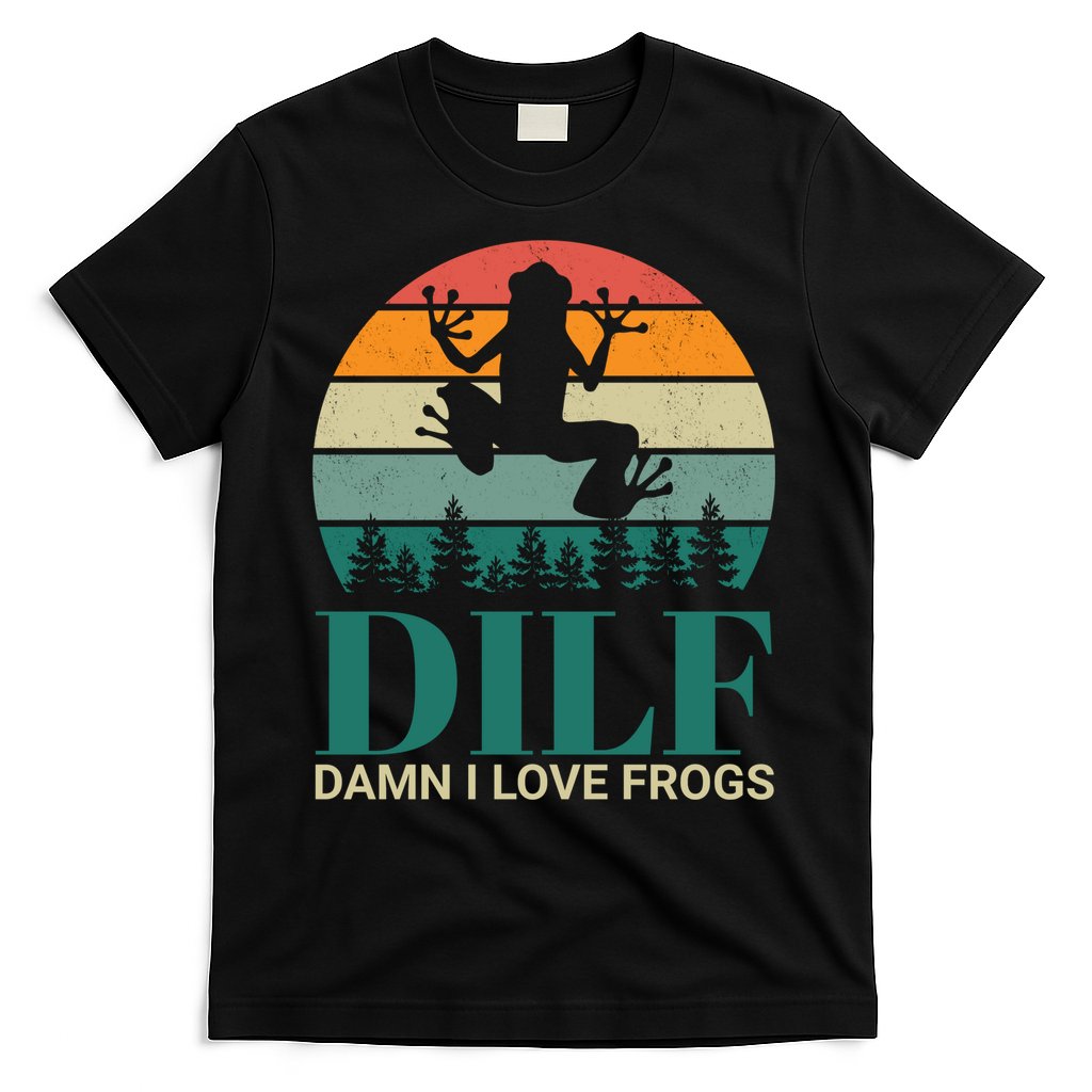 Retro Dilf Damn I Love Frogs T-Shirt Hoodie, Sweatshirt | CoreVibeTees.com