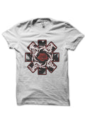 Red Hot Chili Peppers Half Sleeve White T-Shirt Hoodie, Sweatshirt | CoreVibeTees.com