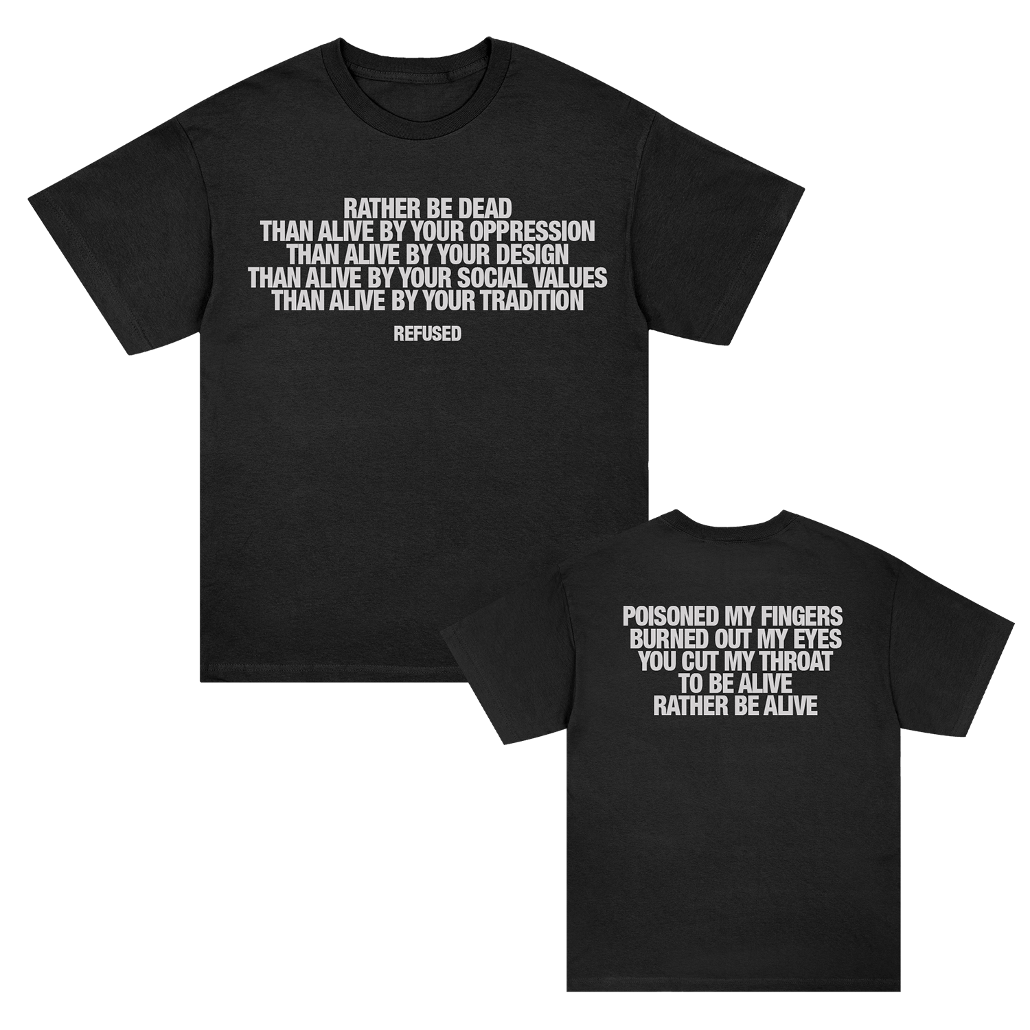 Rather Be Dead Lyric T-Shirt (Black) Hoodie, Sweatshirt | CoreVibeTees.com