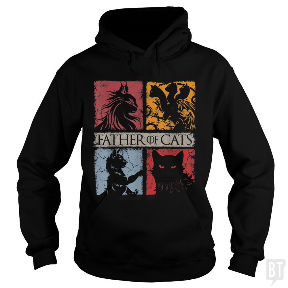 Father of Cats Shirt - Cat Lovers Cat Dad Fabulous Hoodie, Sweatshirt | CoreVibeTees.com (Image 4)