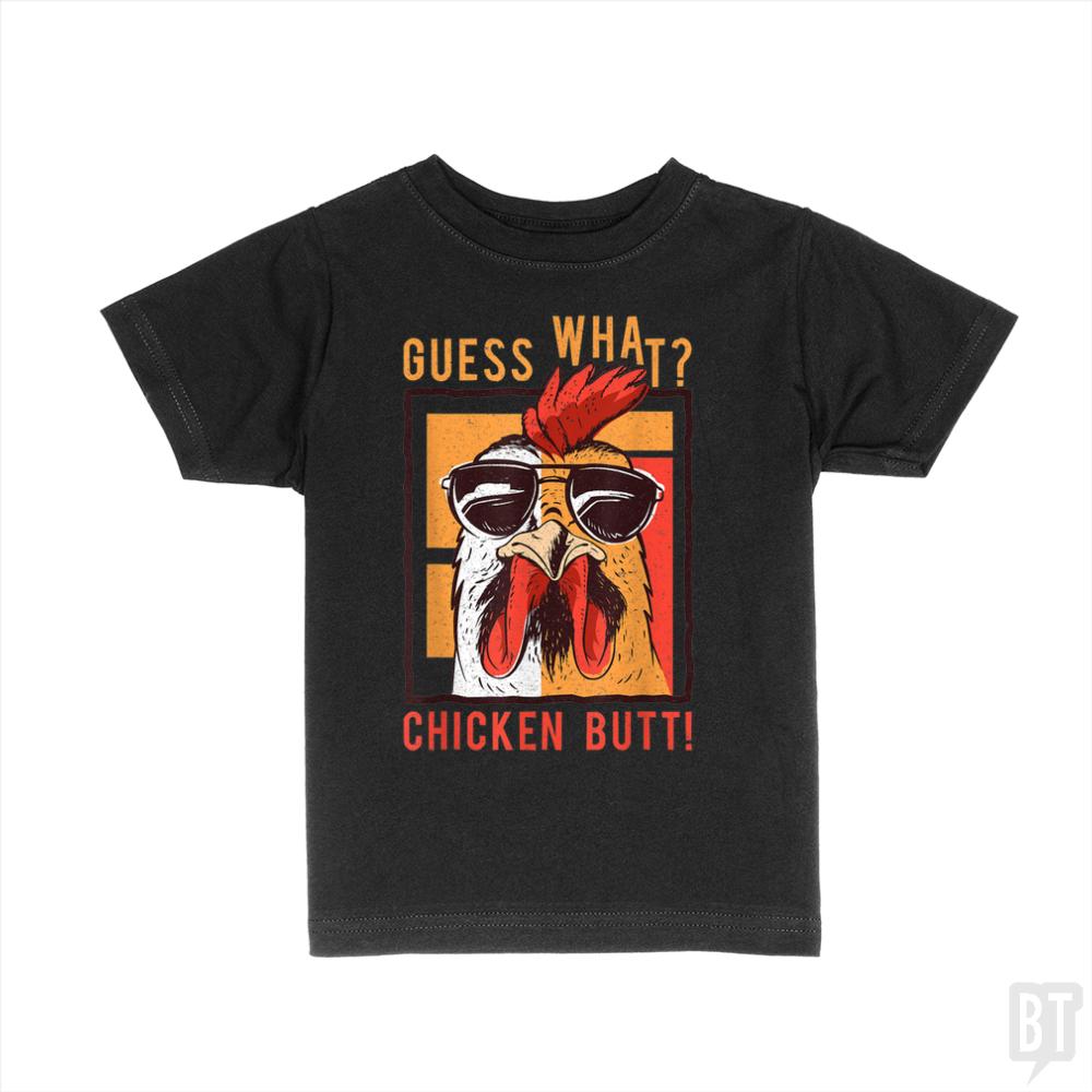 Guess What Chicken Butt Kids Shirt Hoodie, Sweatshirt | CoreVibeTees.com (Image 5)