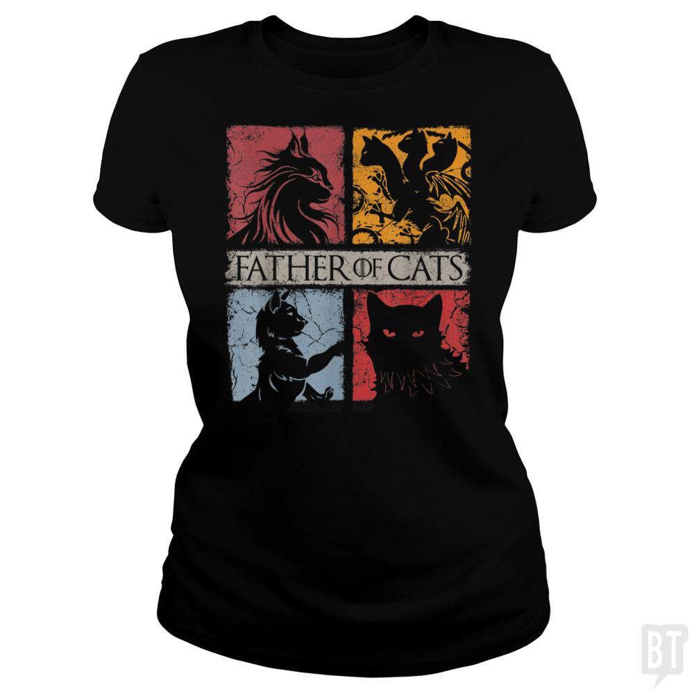 Father of Cats Shirt - Cat Lovers Cat Dad Fabulous Hoodie, Sweatshirt | CoreVibeTees.com (Image 3)
