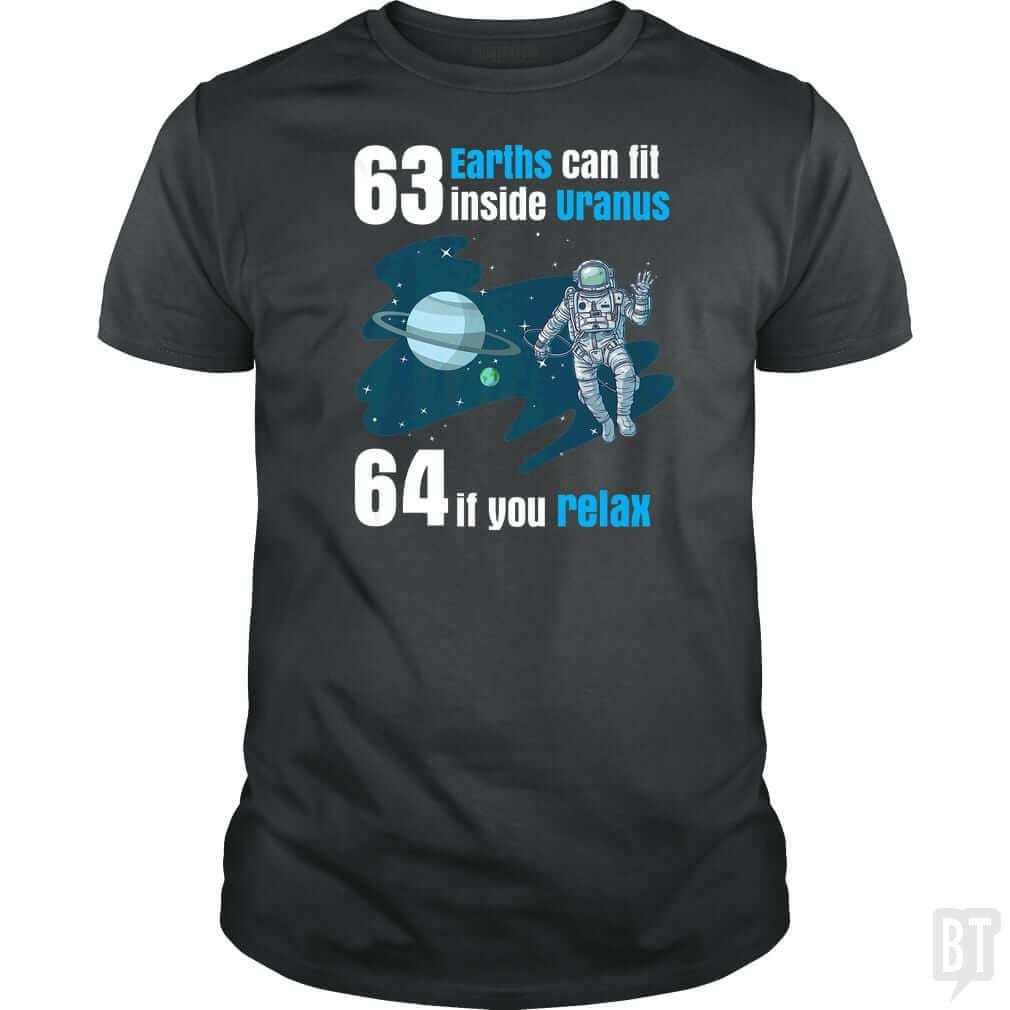 63 Earths Can Fit Inside Uranus T Shirt Funny Plan Hoodie, Sweatshirt | CoreVibeTees.com (Image 3)