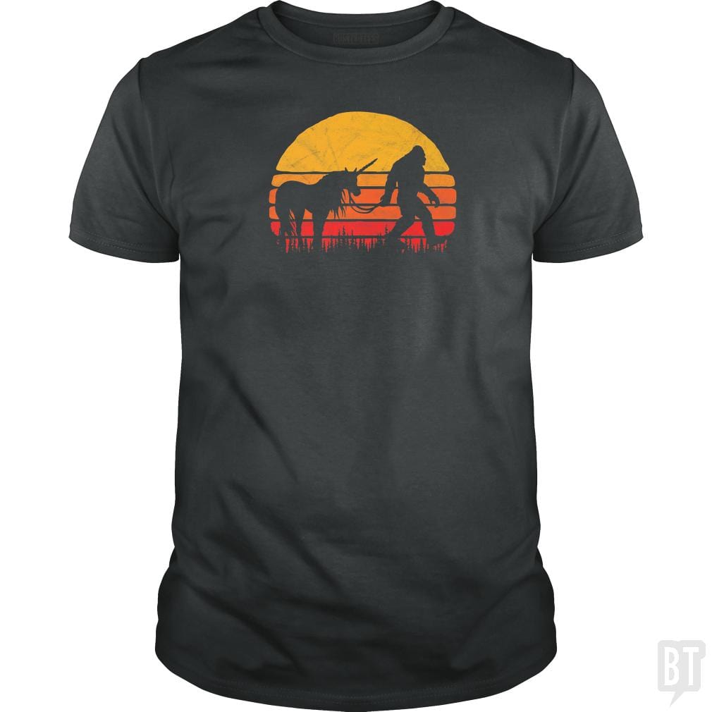 Funny Bigfoot Sasquatch and Unicorn Shirt Hoodie, Sweatshirt | CoreVibeTees.com (Image 3)