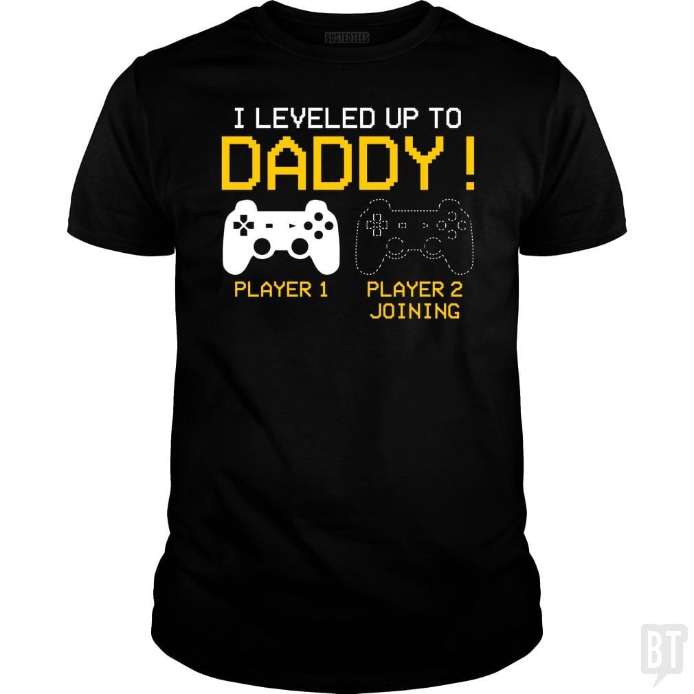 I Leveled Up To Daddy T-shirt New Gamer Dad Gifts Hoodie, Sweatshirt | CoreVibeTees.com (Image 2)