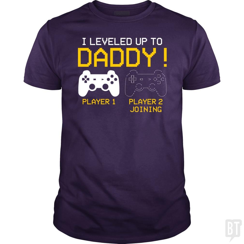 I Leveled Up To Daddy T-shirt New Gamer Dad Gifts Hoodie, Sweatshirt | CoreVibeTees.com (Image 4)