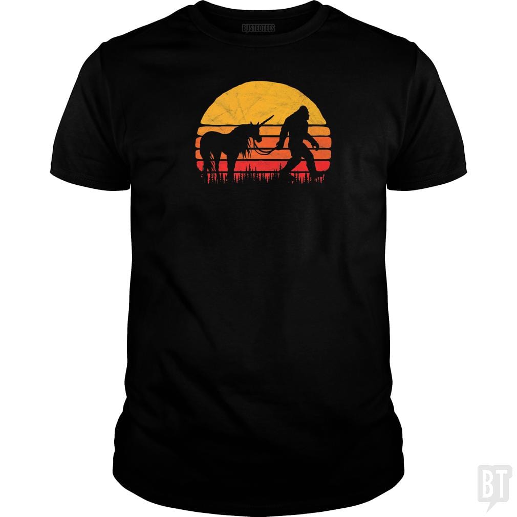 Funny Bigfoot Sasquatch and Unicorn Shirt Hoodie, Sweatshirt | CoreVibeTees.com (Image 2)