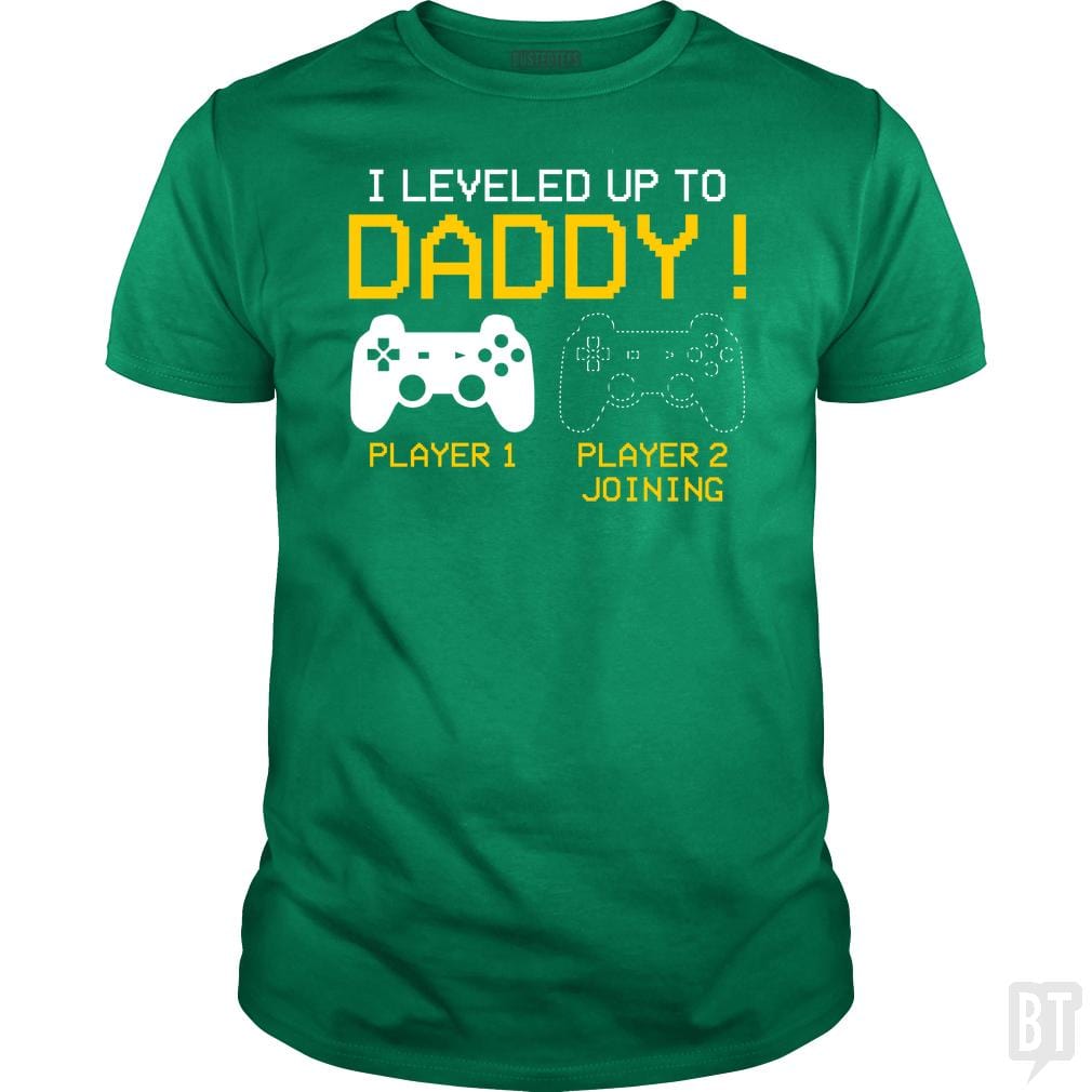I Leveled Up To Daddy T-shirt New Gamer Dad Gifts Hoodie, Sweatshirt | CoreVibeTees.com (Image 3)