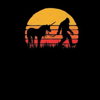 Funny Bigfoot Sasquatch and Unicorn Shirt Hoodie, Sweatshirt | CoreVibeTees.com (Image 1)