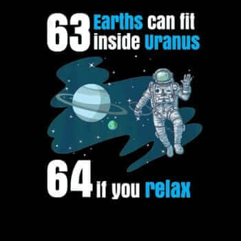 63 Earths Can Fit Inside Uranus T Shirt Funny Plan Hoodie, Sweatshirt | CoreVibeTees.com (Image 1)