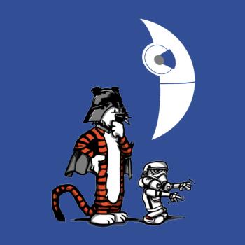 DARTH HOBBES AND CALVIN TROOPER Kids Shirt Hoodie, Sweatshirt | CoreVibeTees.com (Image 1)