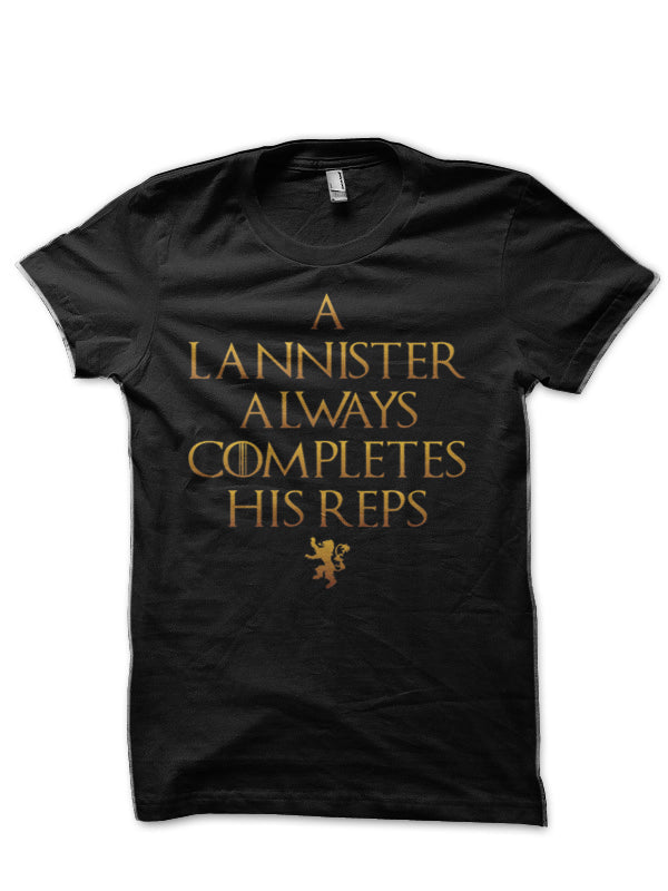 Lannister Always Completes Black T-Shirt Hoodie, Sweatshirt | CoreVibeTees.com