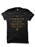 Lannister Always Completes Black T-Shirt Hoodie, Sweatshirt | CoreVibeTees.com