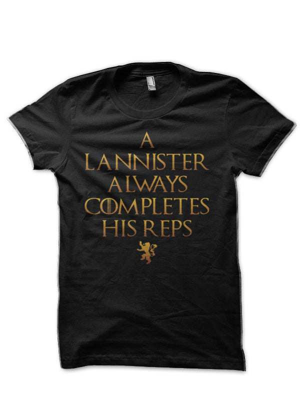 Lannister Always Completes Black T-Shirt Hoodie, Sweatshirt | CoreVibeTees.com