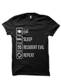 Eat, Sleep, Repeat â€“ Resident Evil Black T-Shirt Hoodie, Sweatshirt | CoreVibeTees.com