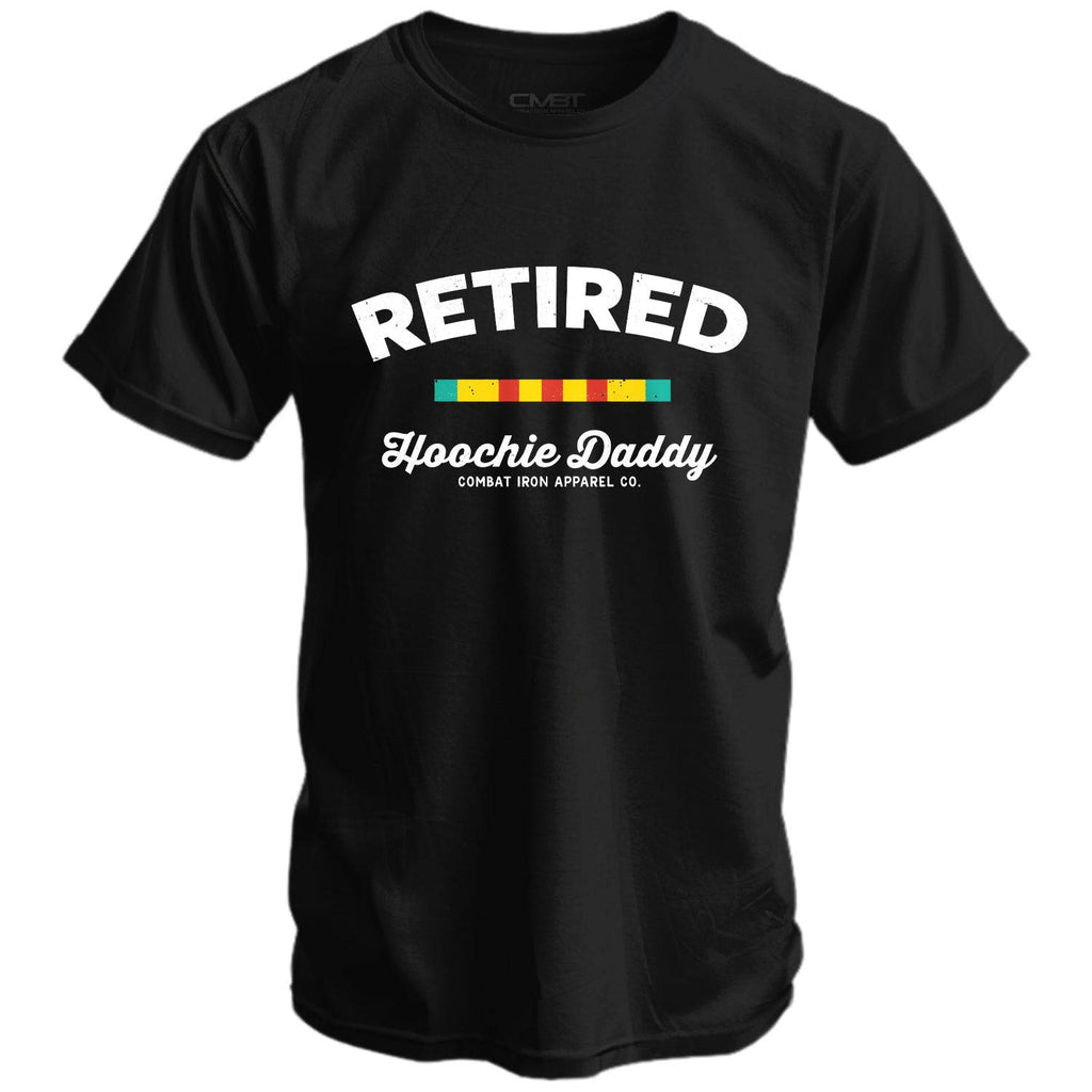 Retired Hoochie Daddy Veteran Ribbons Men's T-Shirt Hoodie, Sweatshirt | CoreVibeTees.com (Image 1)