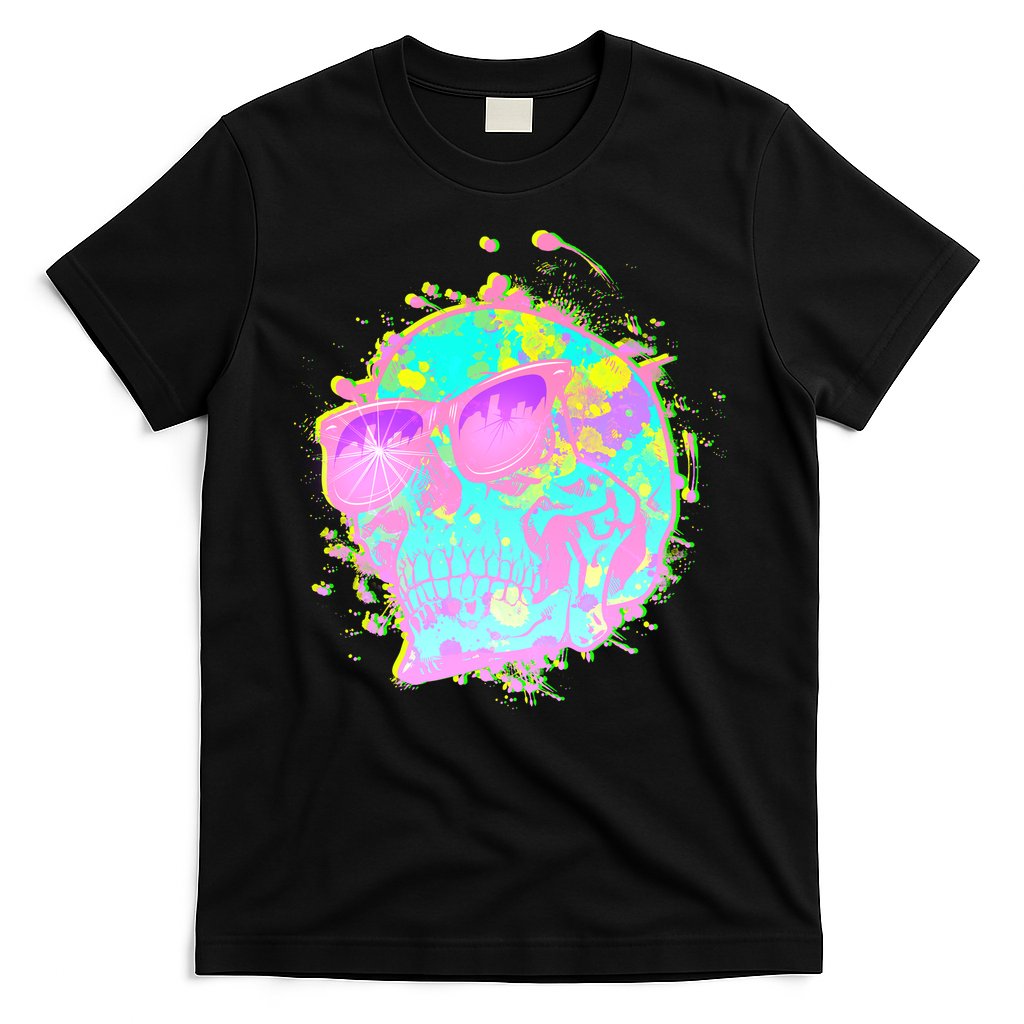 Retro Neon Skull T-Shirt Hoodie, Sweatshirt | CoreVibeTees.com