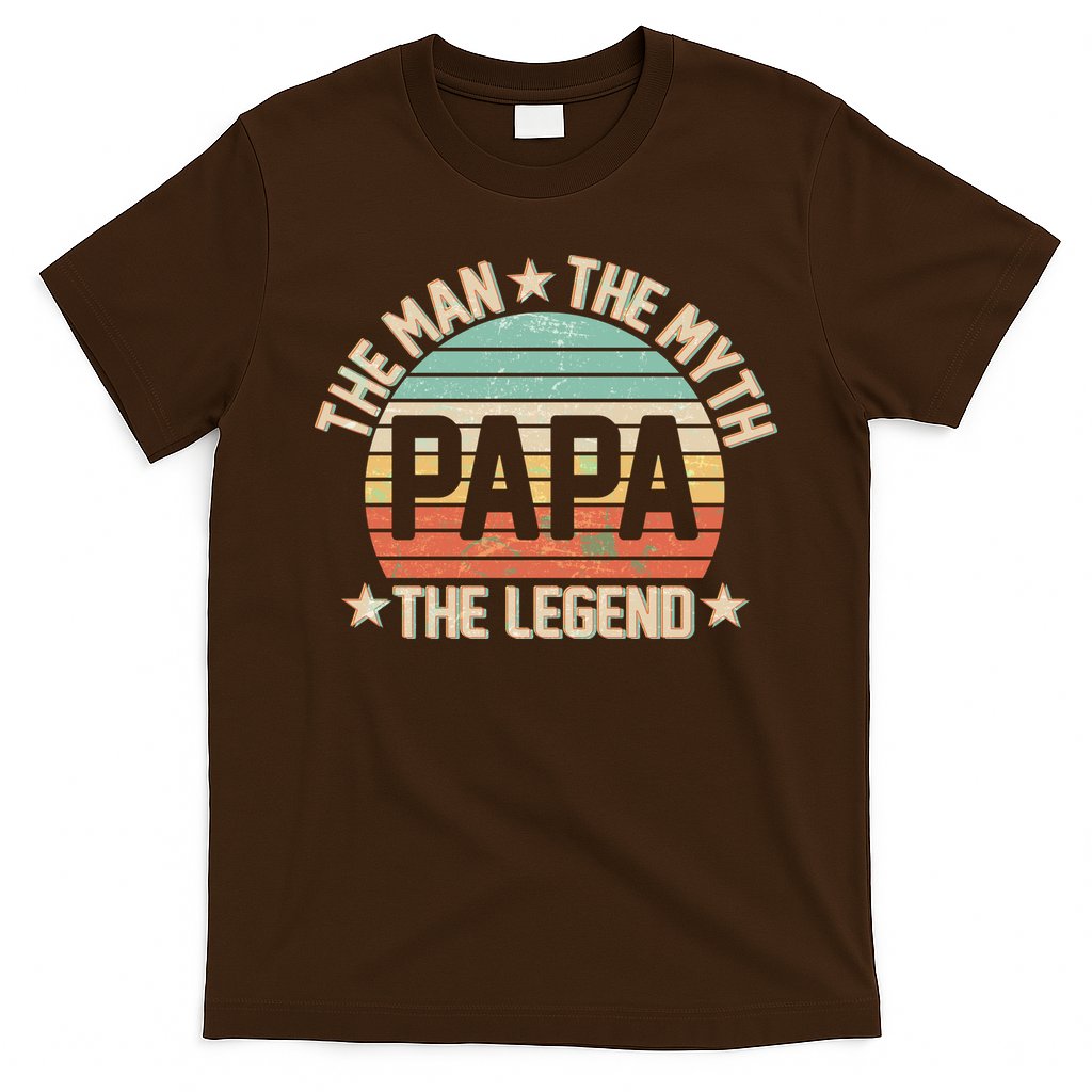 Retro Papa The Man Myth Legend T-Shirt Hoodie, Sweatshirt | CoreVibeTees.com