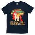 Retro Unicorn I Have Red Hair Warning Label T-Shirt Hoodie, Sweatshirt | CoreVibeTees.com