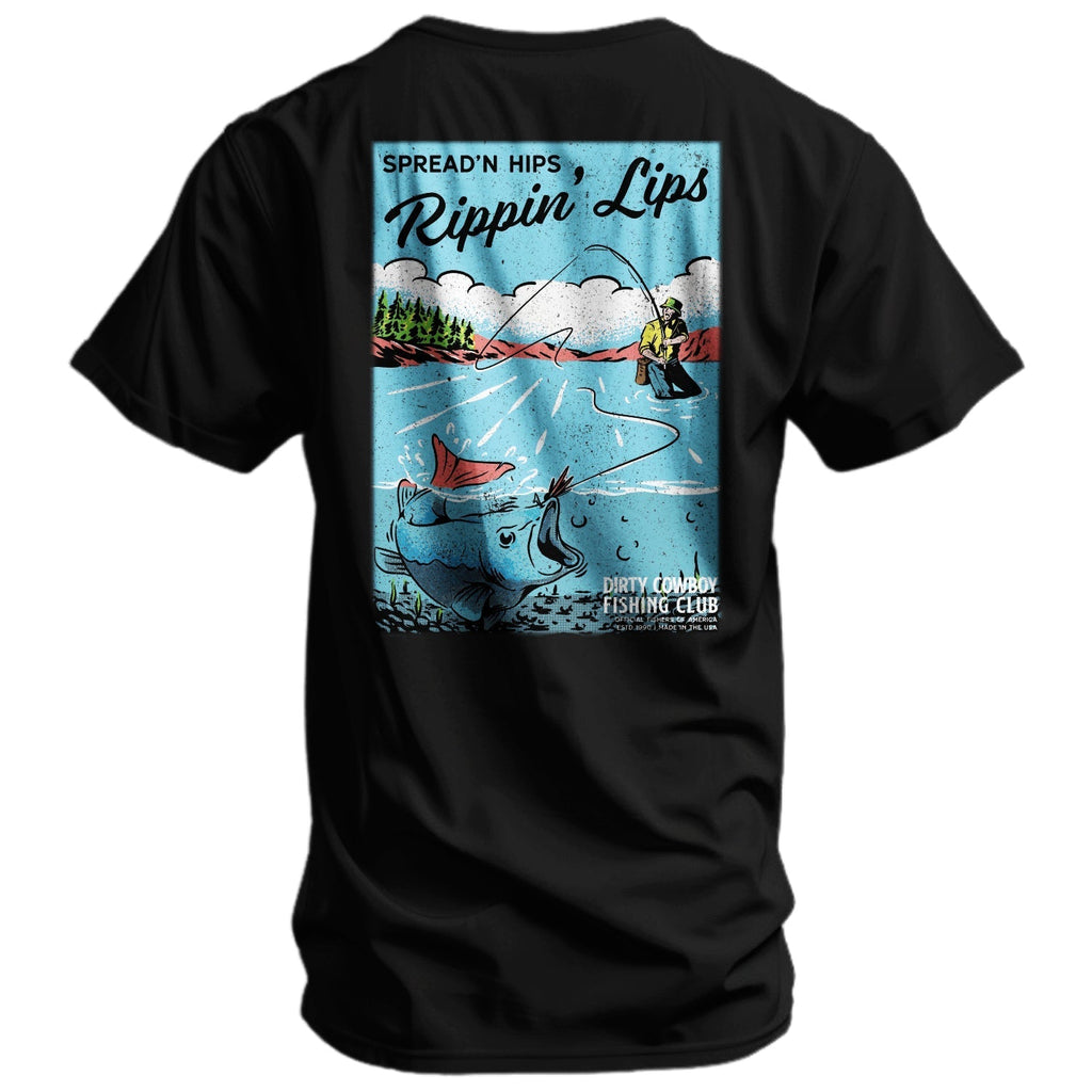 Spread'n Hips, Rippin' Lips Fishing Club Men's T-Shirt Hoodie, Sweatshirt | CoreVibeTees.com (Image 1)