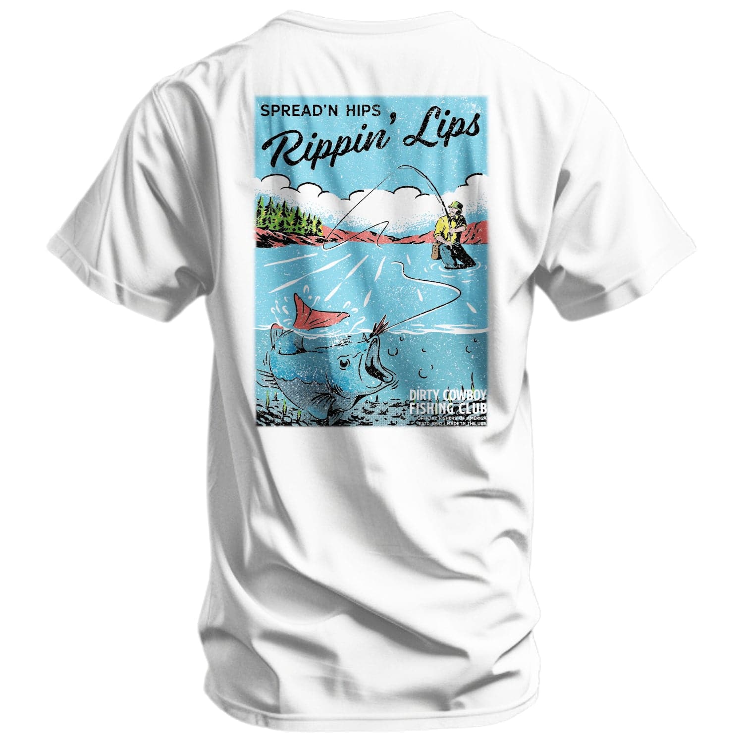 Spread'n Hips, Rippin' Lips Fishing Club Men's T-Shirt Hoodie, Sweatshirt | CoreVibeTees.com (Image 4)