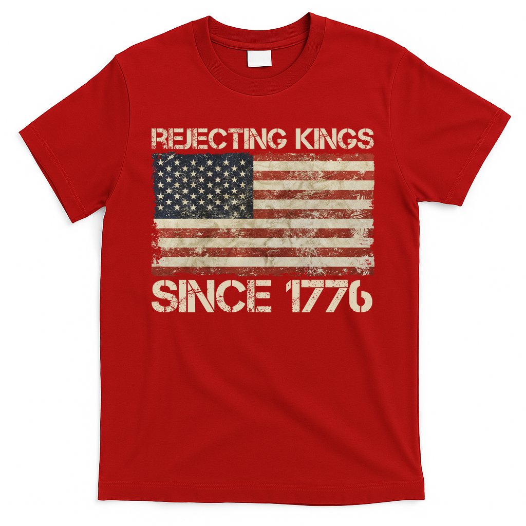 Rejecting Kings Since 1776 American Vintage Flag T-Shirt Hoodie, Sweatshirt | CoreVibeTees.com