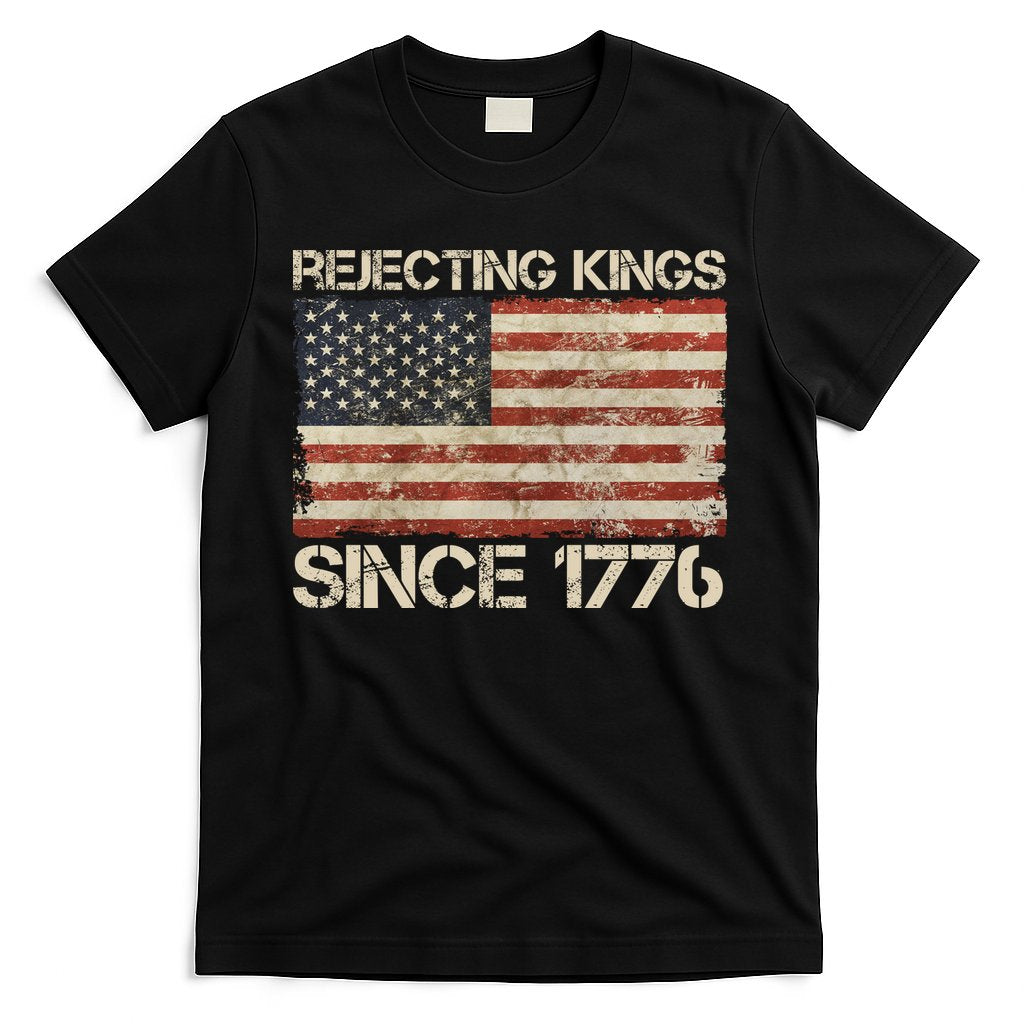 Rejecting Kings Since 1776 American Vintage Flag T-Shirt Style001 Hoodie, Sweatshirt | CoreVibeTees.com