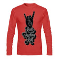Rock And Fucking Roll Red Full Sleeve Tee Hoodie, Sweatshirt | CoreVibeTees.com