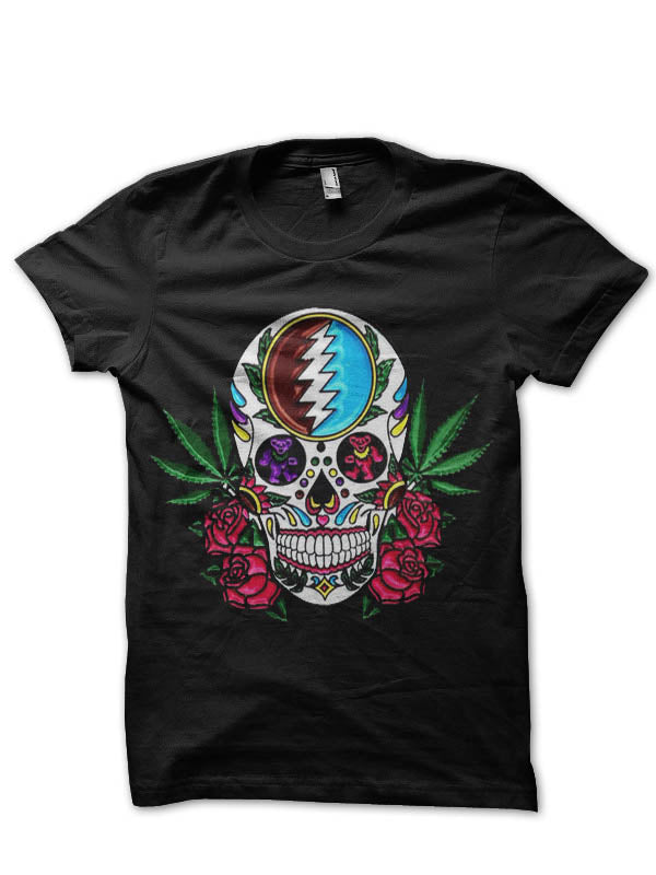 Grateful Dead Skull Black T-Shirt Hoodie, Sweatshirt | CoreVibeTees.com