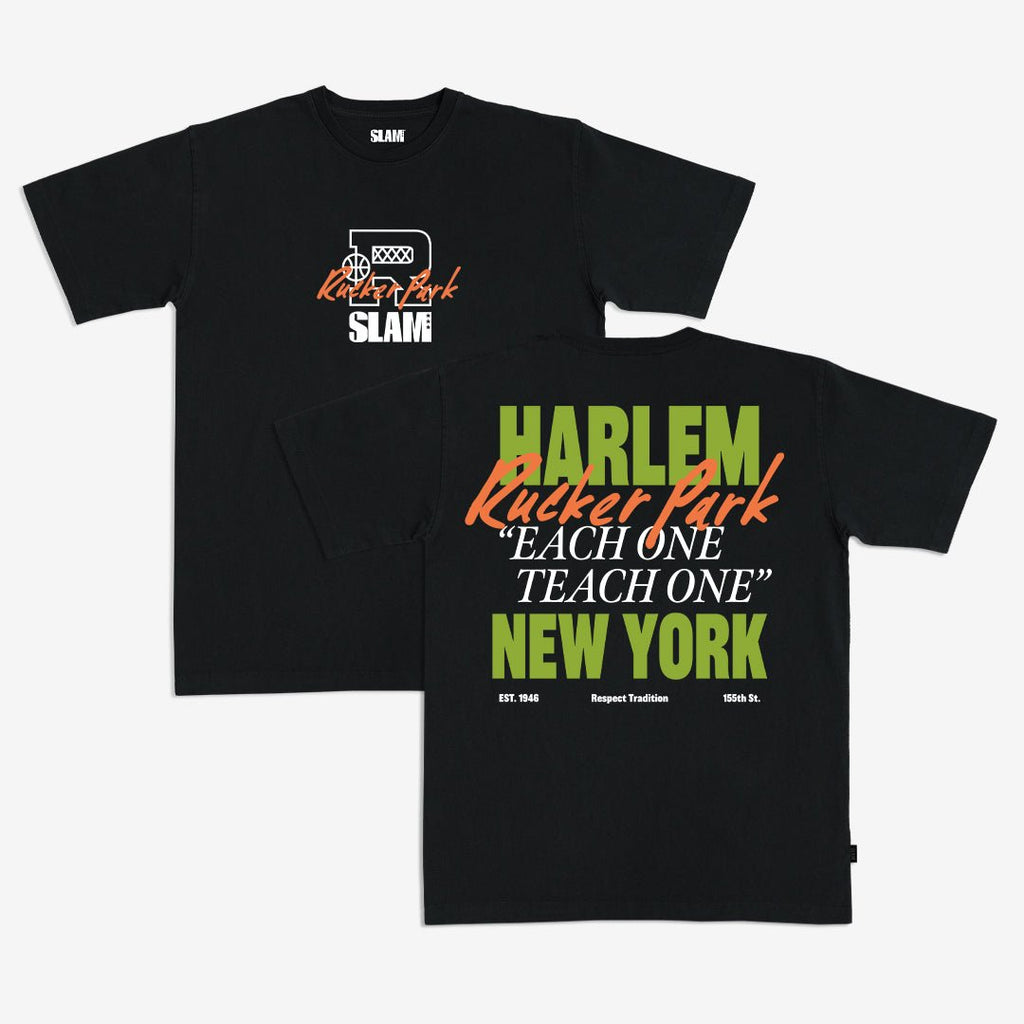 Rucker Park x SLAM 'Each One, Teach One' Heavy Tee Hoodie, Sweatshirt | CoreVibeTees.com (Image 1)