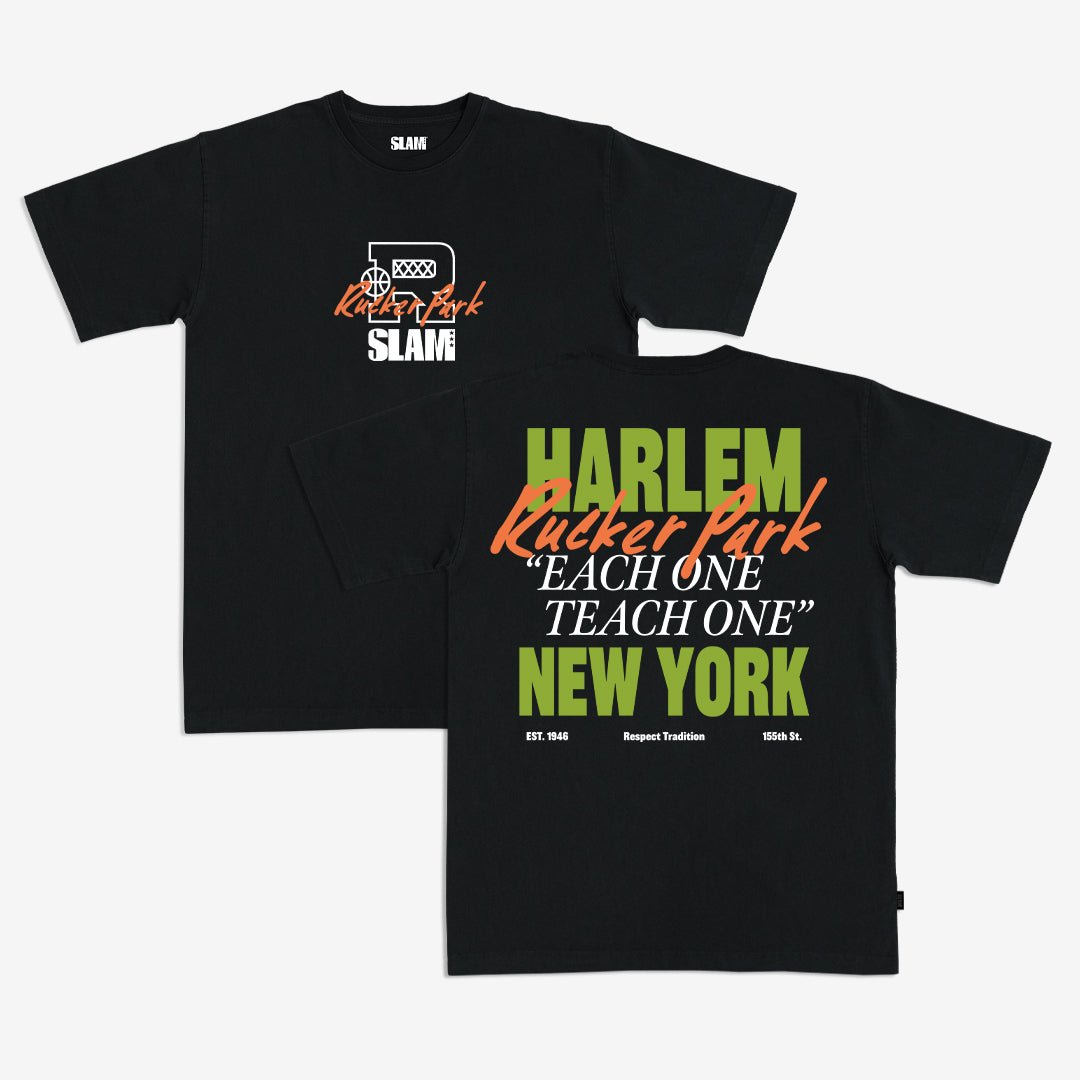 Rucker Park x SLAM 'Each One, Teach One' Heavy Tee Hoodie, Sweatshirt | CoreVibeTees.com (Image 1)