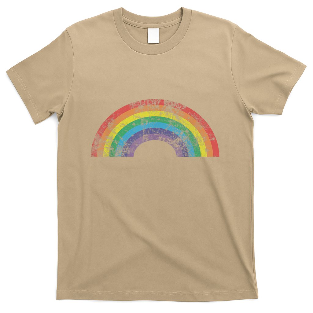 Rainbow Vintage Retro 80's Style Gay Pride T T-Shirt Hoodie, Sweatshirt | CoreVibeTees.com