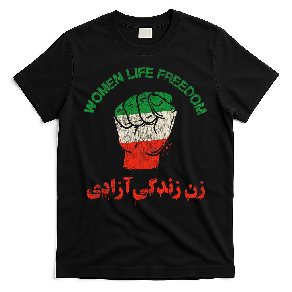 RISE WITH THE WOMEN OF IRAN Women Life Freedom T-Shirt Hoodie, Sweatshirt | CoreVibeTees.com